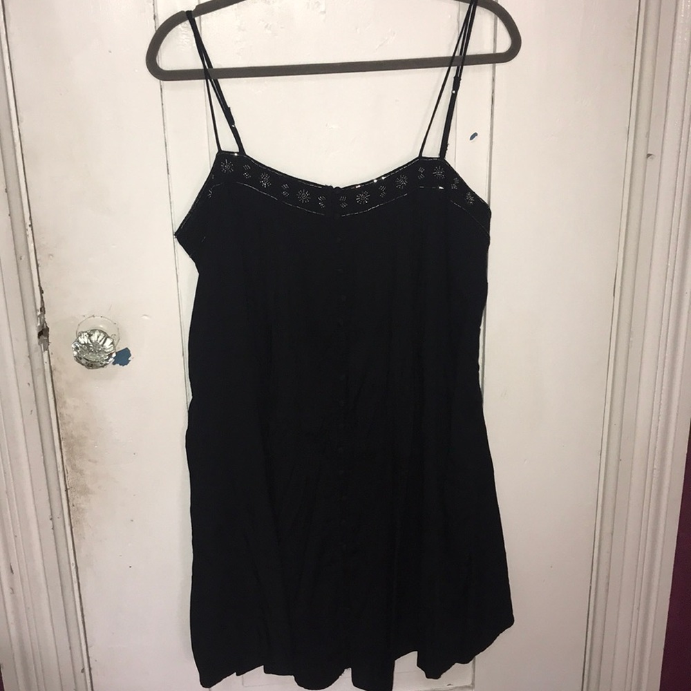 Black button down abercrombie and fitch dress